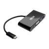 Picture of Tripp Lite USB C to VGA Multiport Adapter w/ USB-A Hub & PD Charging 1080p, USB 3.1 Gen 1, Thunderbolt 3 Black (U444-06N-VUB-C)