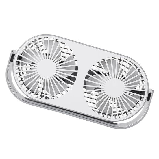 Picture of Gatuida 1pc Rechargeable Fan Desk Fans Table Top Fans Usb c Fan Fan Usb Fan Handheld Fan Double Head Fan Dual Head Desk Fan Tabletop Fan Mini Table Fan White