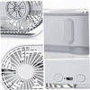 Picture of Gatuida 1pc Rechargeable Fan Desk Fans Table Top Fans Usb c Fan Fan Usb Fan Handheld Fan Double Head Fan Dual Head Desk Fan Tabletop Fan Mini Table Fan White