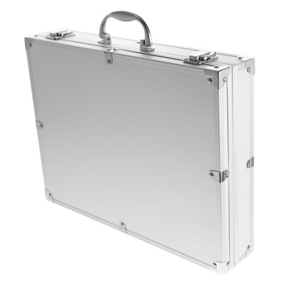 Picture of Housoutil Toolbox Mens Briefcase Mini Briefcase Metal Briefcase Aluminum Alloy Storage Case Poker Chips with Denominations Tools Case Portable Aluminum Alloy Box. Carrying Case Portable Case