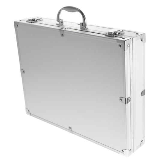 Picture of Housoutil Toolbox Mens Briefcase Mini Briefcase Metal Briefcase Aluminum Alloy Storage Case Poker Chips with Denominations Tools Case Portable Aluminum Alloy Box. Carrying Case Portable Case