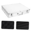 Picture of Housoutil Toolbox Mens Briefcase Mini Briefcase Metal Briefcase Aluminum Alloy Storage Case Poker Chips with Denominations Tools Case Portable Aluminum Alloy Box. Carrying Case Portable Case