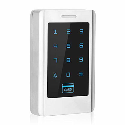 Picture of Access Control Touch Keypad Proximity RFID Controller Wiegand 26-bit Keyless Password 125Khz ID Card Door Security Access Controller System Metal Keypad 1000 Users