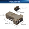 Picture of Heyiarbeit 9-pin 2-Row DB9 VGA Gender Changer Female to RJ45 Mini Gender Changer Coupler Adapter Connector for Serial Applications Beige 20pcs