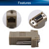Picture of Heyiarbeit 9-pin 2-Row DB9 VGA Gender Changer Female to RJ45 Mini Gender Changer Coupler Adapter Connector for Serial Applications Beige 20pcs