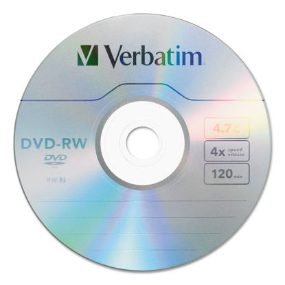 Picture of Verbatim DVD-RW 4.7GB 4X 30/PK Spindle VER95179