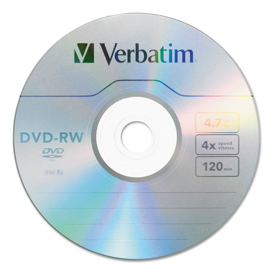 Picture of Verbatim DVD-RW 4.7GB 4X 30/PK Spindle VER95179