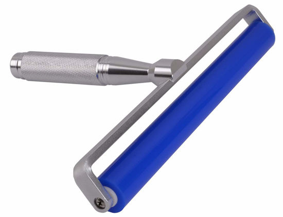 Picture of 4-20 inch Glue Silicone Rubber Pasting Tacky Soft Roller Record Cleaner Squeegee Wheel Anti-Static Sticky Dust Collection for Film Application Craft Project Particle Remove Electronic Industry (10")