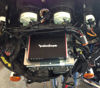 Picture of Amplifier Mounting Brackets Compatible with Harley Davidson 2006 to 2013 Batwing Bikes with Stock Radio. Compatible with Rockford Fosgate PBR400X4D or PBR-300x2 or PBR-300x4 amps *Will NOT FIT 2014+