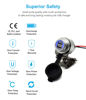 Picture of Cliff Top Motorcycle USB Charger Waterproof Dual USB Port 4.6A 23W Aluminium, Heavy Duty for 7/8’’ and 1’’ Handlebars on ATV/UTV for Smart Phones, GPS, Tablets and Cameras (Silver)