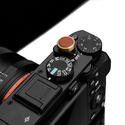 Picture of Gariz XA-SBL Series Leather Screw Type Soft Button Release Shutter for Sony Cameras (Camel)