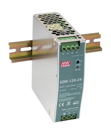 Picture of MEAN WELL EDR-120-12 120W 12VDC 10A AC/DC Industrial DIN Rail Power Supply