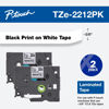 Picture of Brother® P-Touch TZE2212PK Laminated Label Tape, 26-1/4', Black, Pack of 2 Rolls