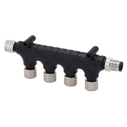 Picture of Backbone Cable Tees Terminators, 5 Pin Easy Operation Durable for NMEA 2000 4 Port Connector for Marine