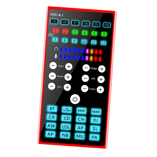 Picture of Homoyoyo 1pc A1 Mobile Phone Sound Card Metal Corner Protectors Voice Changer Effects Computer Sound Cards Sound Cards Phone Sound Cards Voice Disguiser Portable Telephone Red