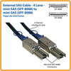 Picture of Tripp Lite External SAS Cable, 4 Lane - mini-SAS (SFF-8088) to mini-SAS (SFF-8088) 2M (6-ft.)(S524-02M)