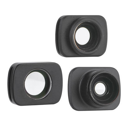 Picture of Set of 3 Filters for Osmo Pocket Camera Lens, Micro Wide Angle Filter Len, 10X Micro Filter Len, Fisheye Filter Len, Optical Glass