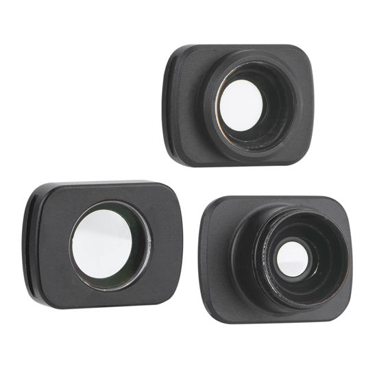 Picture of Set of 3 Filters for Osmo Pocket Camera Lens, Micro Wide Angle Filter Len, 10X Micro Filter Len, Fisheye Filter Len, Optical Glass