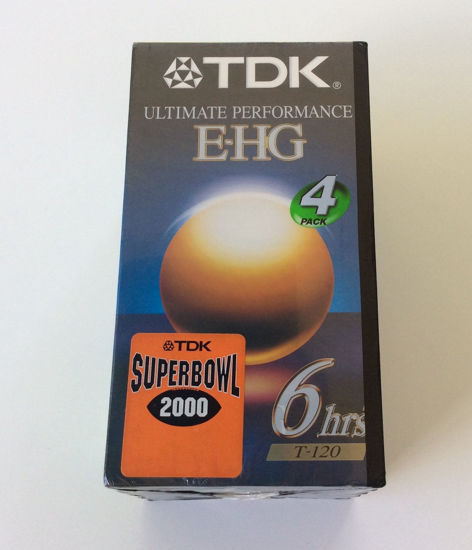 Picture of TDK T-120 E-HG Ultimate Performance VHS Tapes (4 Pack)