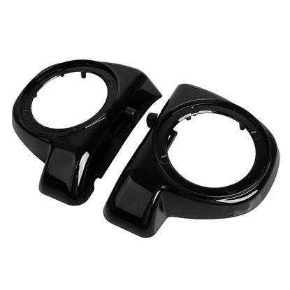 Picture of SHMTOOL Gloss Black ABS Lower Vented Fairings 6.5" Speaker Pod Box for Harley Touring Electra Glide Street Glide Road Glide 2014-2023 (except Road King and CVO)