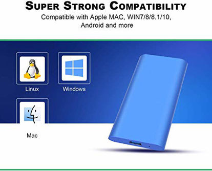 Picture of External Hard Drive USB3.1 Type C Hard Drive - Portable 1TB 2TB Hard Drive External Strong Storage HDD for PC, Mac, Desktop, Laptop, Xbox one (A-2TB-Red)