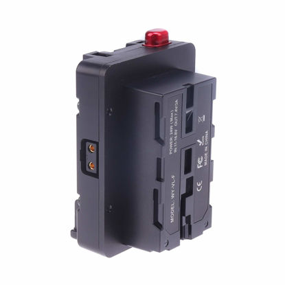 Picture of Hersmay D-tap Power Adapter V Lock V Mount Battery Plate for NP-F NP-F550 NP-F570 NP-F750 NP-F960 NP-F970 Battery,D-tap Output for Camera Moniitor LED Light Z Cam E2 F6 S6 F8 Video Camera