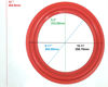 Picture of (2) Two New 12" Speaker Foam Surrounds(Cerwin Vega Red) with Instructions & Glue.