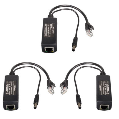 Picture of POE Splitter,COOSO Passive POE Splitter 24V to 12V Compatible with Most Non Switches POE and All Web Cameras 5packs