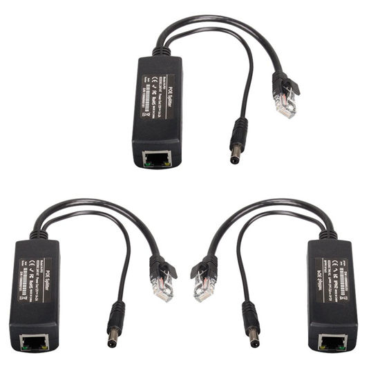 Picture of POE Splitter,COOSO Passive POE Splitter 24V to 12V Compatible with Most Non Switches POE and All Web Cameras 5packs