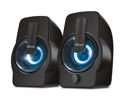 Picture of Trust Gemi RGB LED 2.0 PC Speakers for Computer and Laptop, 12 W, USB Powered, Illuminated - Black