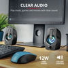 Picture of Trust Gemi RGB LED 2.0 PC Speakers for Computer and Laptop, 12 W, USB Powered, Illuminated - Black