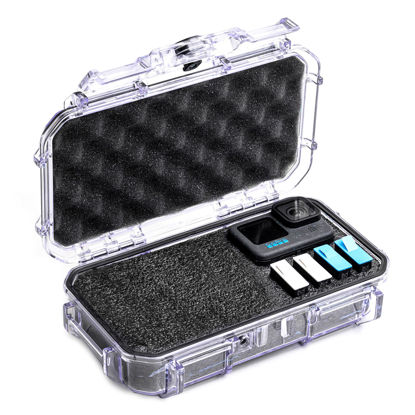 Picture of Evergreen ToughBox Tech Organizer - For Camera, Cables, Hard Drives, Compatible with GoPro etc. (Medium, PROFoam, Clear)