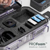 Picture of Evergreen ToughBox Tech Organizer - For Camera, Cables, Hard Drives, Compatible with GoPro etc. (Medium, PROFoam, Clear)