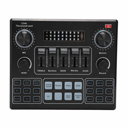 Picture of Yctze V9 Sound Card Audio Mixer, Stereo Soundboard for Gaming and Live Broadcasts, for PC, and Mobile Phone Streaming