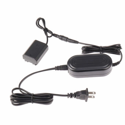 Picture of Fotga AC-FZ100 AC Power Adapter w/DC Coupler Dummy Battery NP-FZ100 + Power Cable for Sony A9 II A7III A7M3 A7RM3 A7RIII A7SIII A7RM4 A7R IV A7RV A7RM5 A6600 A7RIV A1 A7C FX3 Camera