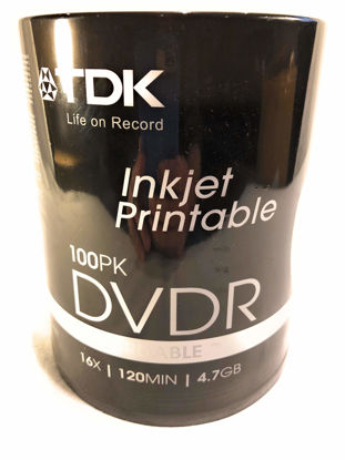 Picture of TDK DVDR 100PK Inkjet Printable Recordable