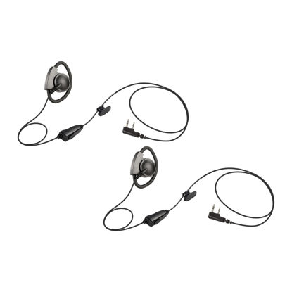 Picture of Arrowmax 2 Pack AEH2000-K2 D-Shape Earhanger Earphone Compatible with Kenwood 2-PIN Nexedge NX-230 NX-240V NX-320 NX-340U NX-420 PMR-446