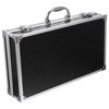 Picture of ERINGOGO Aluminum Attache Case - 14inch Lock Metal Briefcase with Ripple Foam, Hard Aluminum Carrying Case, Universal Portable Tool Case for Laptop/Luggage/Instrument, Black, 36X20CM