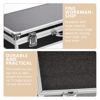 Picture of ERINGOGO Aluminum Attache Case - 14inch Lock Metal Briefcase with Ripple Foam, Hard Aluminum Carrying Case, Universal Portable Tool Case for Laptop/Luggage/Instrument, Black, 36X20CM