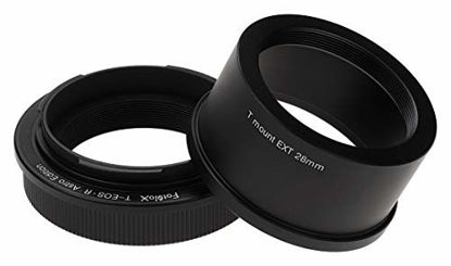 Picture of Fotodiox Lens Adapter Astro Edition - Compatible with T-Mount (T/T-2) Screw Mount Telescopes to Canon RF (EOS-R) Mount Cameras for Astronomy