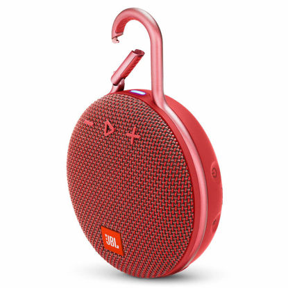 Picture of JBL Clip 3 Portable IPX7 Waterproof Wireless Bluetooth - Red (Renewed)