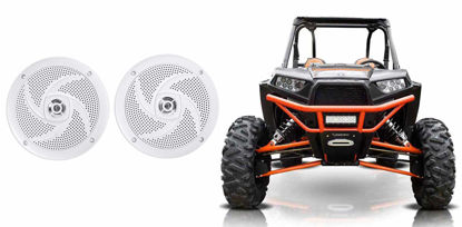 Picture of 2) RockvilIe RSM65W 6.5" Waterproof Shallow Slim Speakers for RZR/ATV/UTV/Cart
