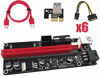 Picture of 6 Pack GPU Riser Latest V009S ALB Vendor PCIE Riser 6 PIN + MOLEX GPU Mining ETH