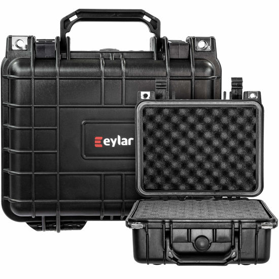 Picture of Eylar Small 10.62" Gear, Equipment, Hard Camera Case Waterproof with Foam (Black) TSA Standards