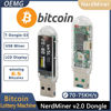 Picture of New NerdMiner V2 Dongle USB 70-75KH 1W T-Display S3 Bitcoin Solo Lottery Miner Win 6.25 BTC with Low Power Consumption - WiFi Connection, and USB-A Power (USB-73KH/s)