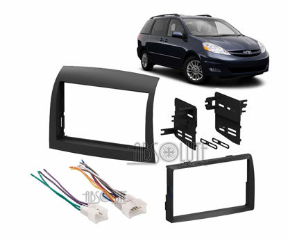 Picture of Absolute USA ABS95-8208 Fits Toyota Sienna 2004-2010 Double DIN Stereo Harness Radio Install Dash Kit Package