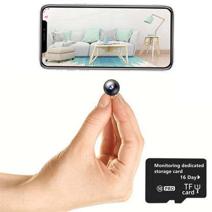 Picture of 。 (【Round Style+16day】 2024 Upgraded Mini Spy Camera Hidden Camera 4K WiFi Wireless Camera 100 Days Standby Battery Life AI Motion Detection Alerts Nanny Cam Security Cam for Indoor Home Baby Pets)