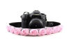 Picture of Capturing Couture Organza Floral Camera Strap, Sweet Pink - Adjustable for DSLR or Mirrorless Camera, Rose Flower Trim