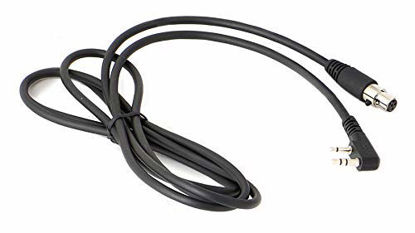 Picture of Rugged Radios CJ-Ken-XL 6' 2-Pin Handheld Radio Jumper Cable for Rugged V3, RH5R, RDH, Baofeng, Kenwood, HYT & Relm Radios
