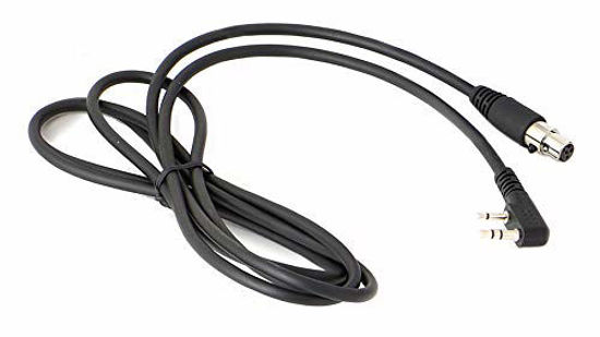 Picture of Rugged Radios CJ-Ken-XL 6' 2-Pin Handheld Radio Jumper Cable for Rugged V3, RH5R, RDH, Baofeng, Kenwood, HYT & Relm Radios
